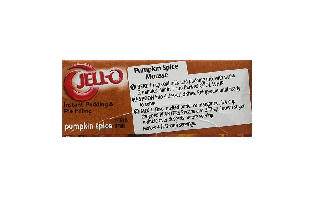Kraft Jell-O Pumpkin Spice, Instant Pudding & Pie Filling   Box  96 grams